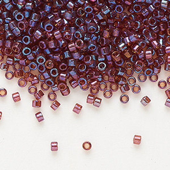 DB0104 - 11/0 - Miyuki Delica - Transparent Raspberry AB - 50gms - Cylinder Seed Beads