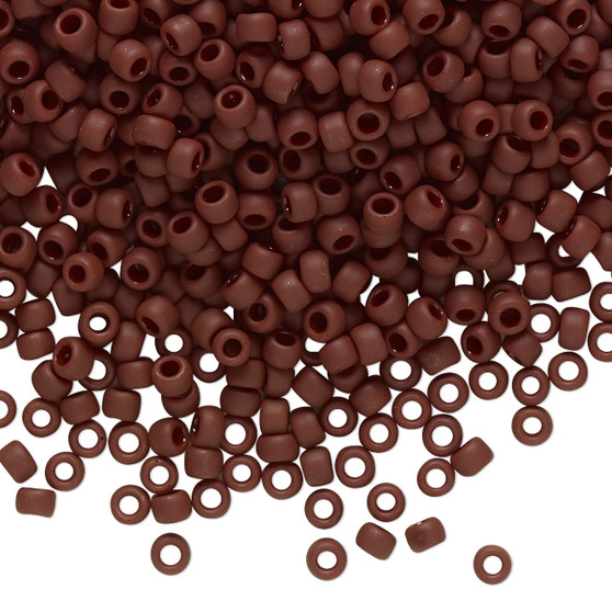 TR-08-46F - 8/0 - TOHO BEADS® - Opaque Frosted Oxblood - 7.5gm Vial - Glass Round Seed Beads