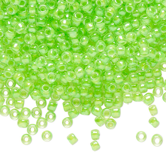 TR-08-805- 8/0 - TOHO BEADS® - Translucent luminous Neon Green - 7.5gm Vial - Glass Round Seed Beads