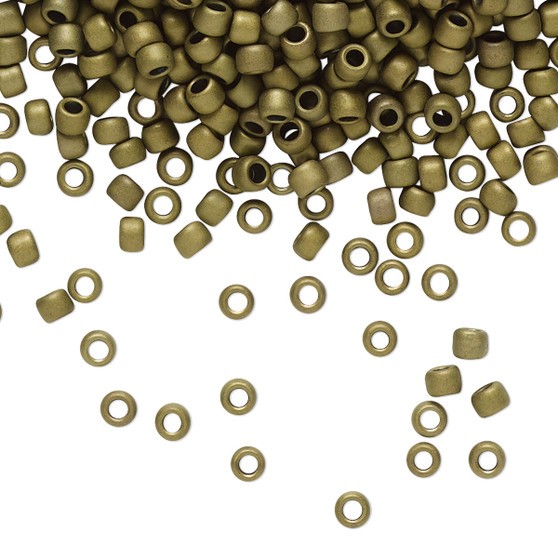 TR-08-223F - 8/0 - TOHO BEADS® - Opaque Frosted Antique Bronze - 7.5gm Vial - Glass Round Seed Beads