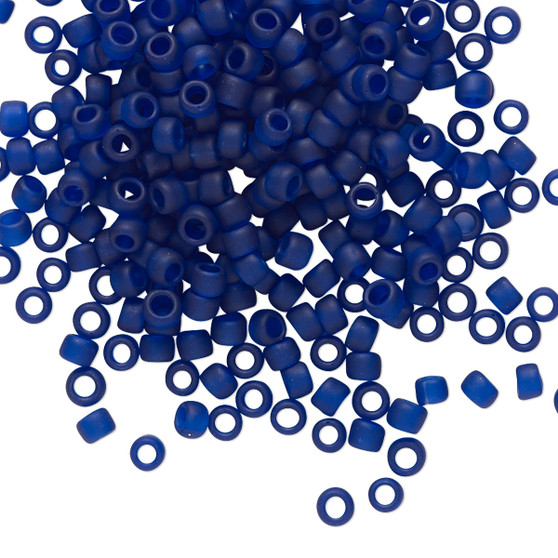 TR-08-8DF - 8/0 - TOHO BEADS® - Translucent Frosted Cobalt - 250gms - Glass Round Seed Beads