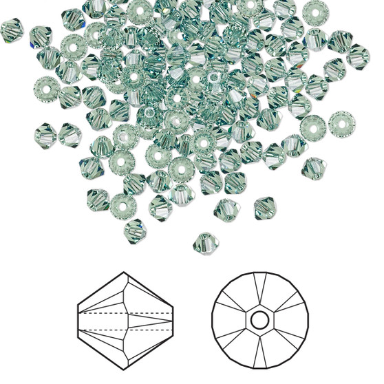 Bead, Crystal Passions®, Erinite, 3mm bicone (5328). Sold per pkg of 48.