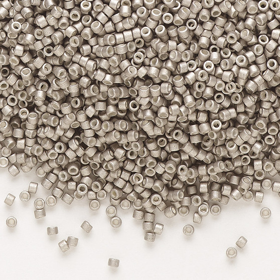 DB1159 - 11/0 - Miyuki Delica - Opaque Semi-Matte Galvanized Pewter - 7.5gms - Cylinder Seed Beads