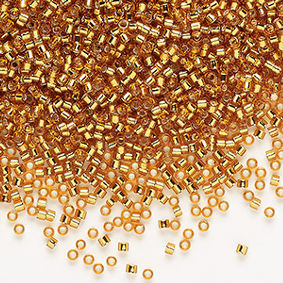 DB1201 - 11/0 - Miyuki Delica - Silver Lined Marigold - 7.2gms - Cylinder Seed Beads