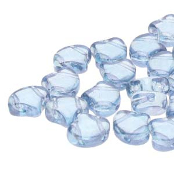 GNK8700030-14464 - 7.5mm - Matubo Czech - Luster Transparent Blue - 10gm bag (approx 38 beads) - Glass Ginko Bead