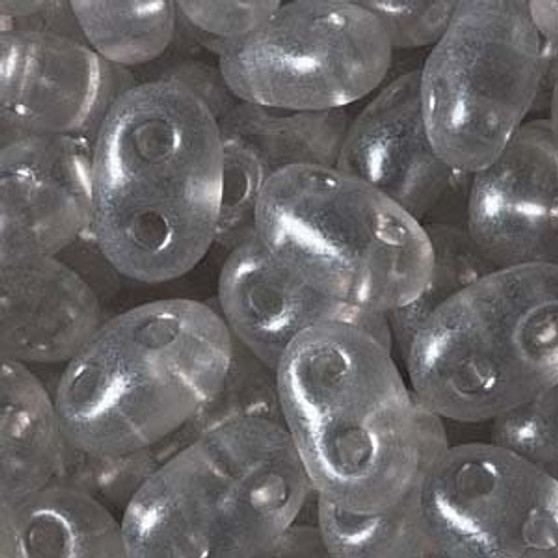 Preciosa - Czech Twin Beads -  (TWN08149) Crystal Gray Pearl (20gm Vial)