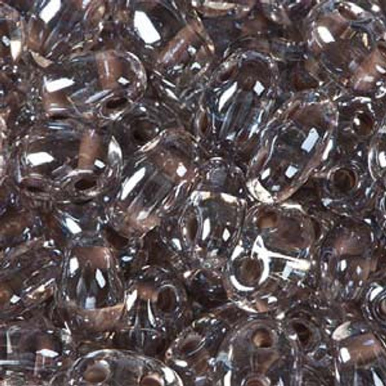 Preciosa - Czech Twin Beads -  (TWN38618) Crystal - Taupe Colour Lined (20gm Vial)