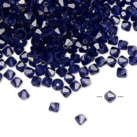 4mm - Preciosa Czech - Deep Tanzanite - 720pk - Faceted Bicone Crystal