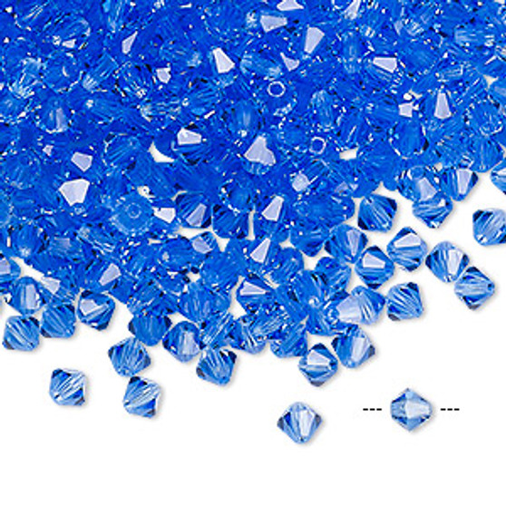 4mm - Preciosa Czech - Sapphire - 720pk - Faceted Bicone Crystal