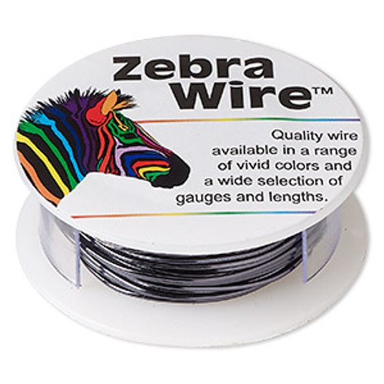 Wire, Zebra Wire™, color-coated copper, midnight blue, round, 18 gauge. Sold per 10-yard spool.