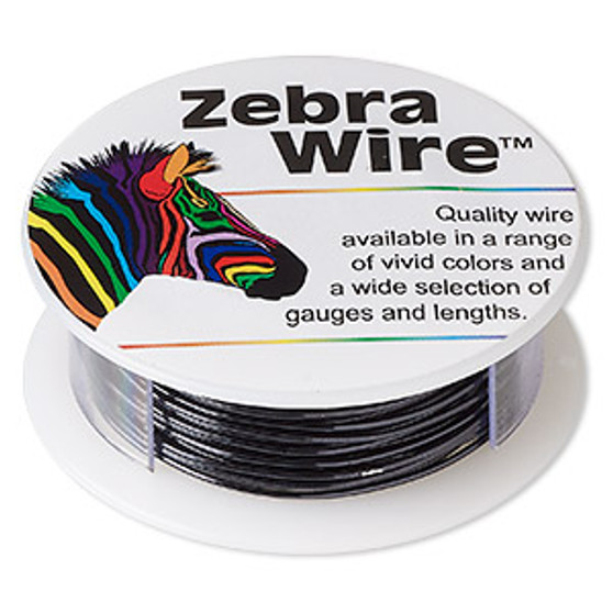 Wire, Zebra Wire™, color-coated copper, midnight blue, round, 20 gauge. Sold per 15-yard spool.