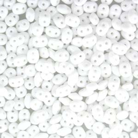 Last Stock: Super Duo Beads 2.5*5mm 20gm bag - Chalk White - 503000