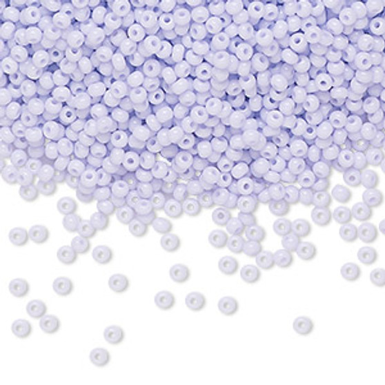 Seed bead, Preciosa Ornela, Czech glass, opaque lilac (23420), #11 rocaille. Sold per 50-gram pkg.