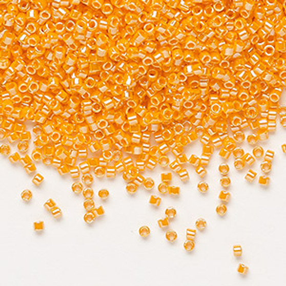 DB1563 - 11/0 - Miyuki Delica - Opaque Mandarin Orange Luster - 7.5gms - Cylinder Seed Beads