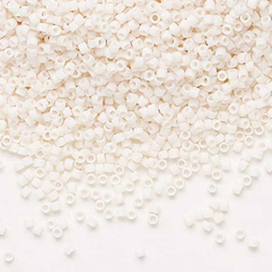 DB1510 - 11/0 - Miyuki Delica - Opaque Matt BIsque White - 7.5gms - Cylinder Seed Beads