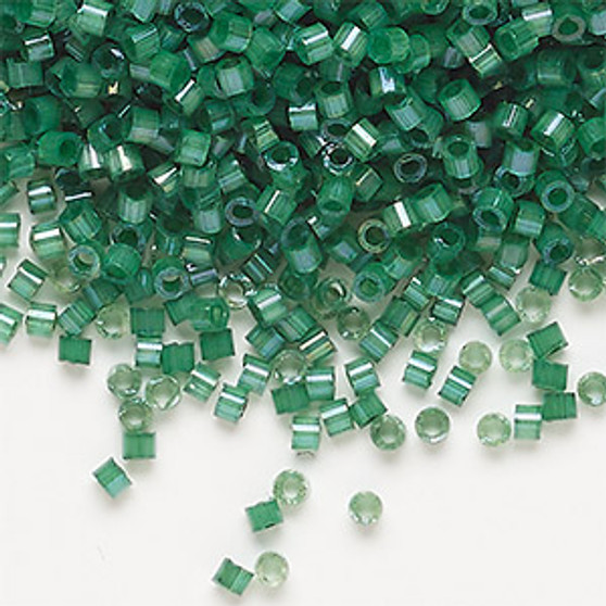 DB1814 - Miyuki Delica Beads - Cylinder- SIZE #11 - 50gms - Colour DB1814 Silk Satin Dyed Emerald