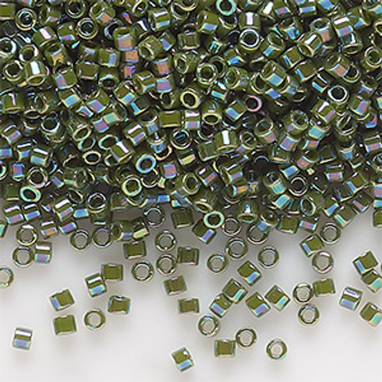 DB1575 - 11/0 - Miyuki Delica - Opaque Rainbow Avocado - 7.5gms - Cylinder Seed Beads