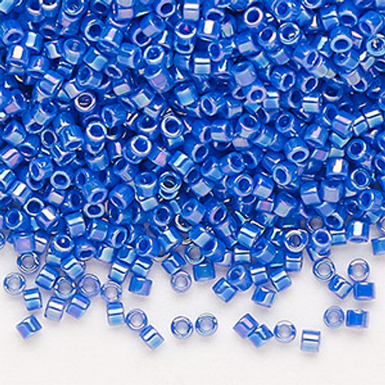 DB1578 - 11/0 - Miyuki Delica - Opaque Rainbow Cyan Blue - 7.5gms - Cylinder Seed Beads