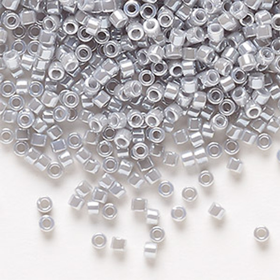 DB1570 - 11/0 - Miyuki Delica - Opaque Luster Ghost Gray - 50gms - Cylinder Seed Beads