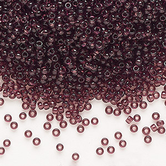 11-153 - 11/0 - Miyuki - Transparent Dark Smoky Amethyst - 25gms - Glass Round Seed Bead