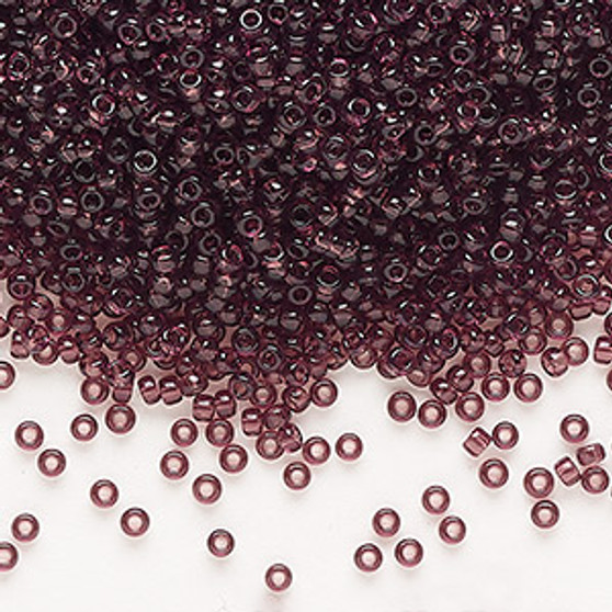 11-153 - 11/0 - Miyuki - Transparent Dark Smoky Amethyst - 250gms - Glass Round Seed Bead