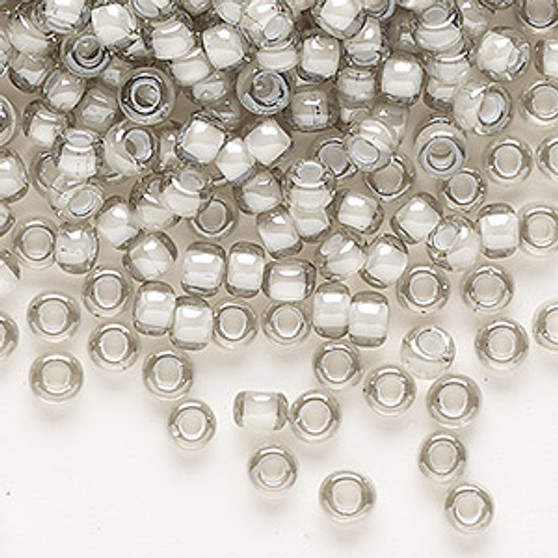 6-2268 - 6/0 - Miyuki - Translucent Moonstone Lined Luster Clear - 25gms - Glass Round Seed Bead