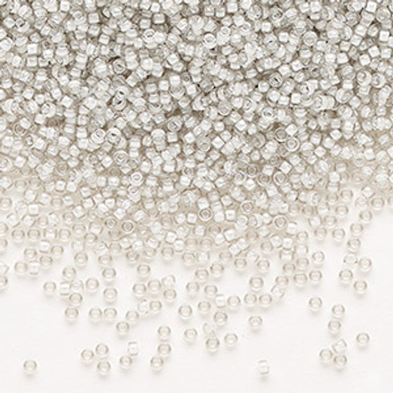 15-2268 - 15/0 - Miyuki - Translucent Moon Stone lined Luster Clear - 35gms - Glass Round Seed Beads