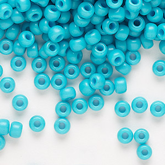 6-1686 - 6/0 - Miyuki - Opaque Matte Outside Dyed Turquoise Blue - 25gms - Glass Round Seed Bead