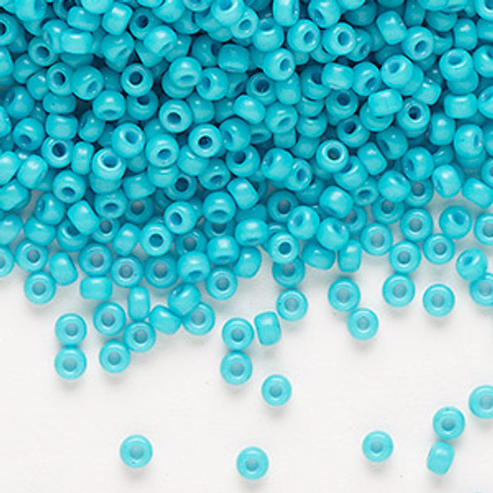 8-1686 - 8/0 - Miyuki - Opaque Matte Outside Dyed Turquoise Blue - 50gms - Glass Round Seed Bead