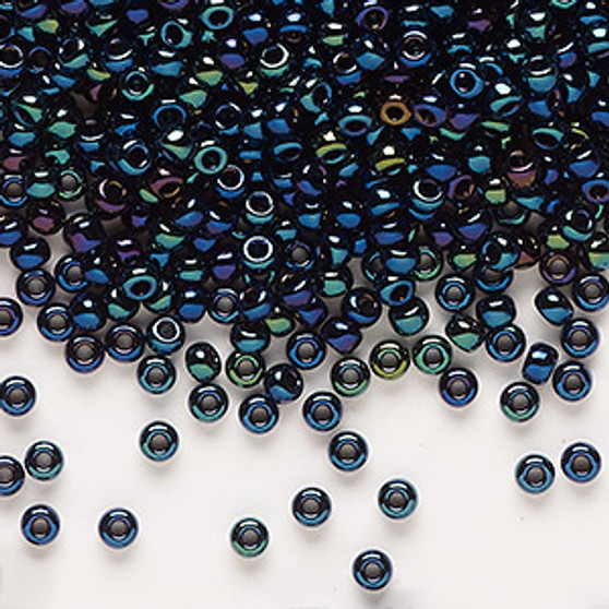 8-452 - 8/0 - Miyuki - Opaque Metallic Iris Dark Blue - 50gms - Glass Round Seed Bead