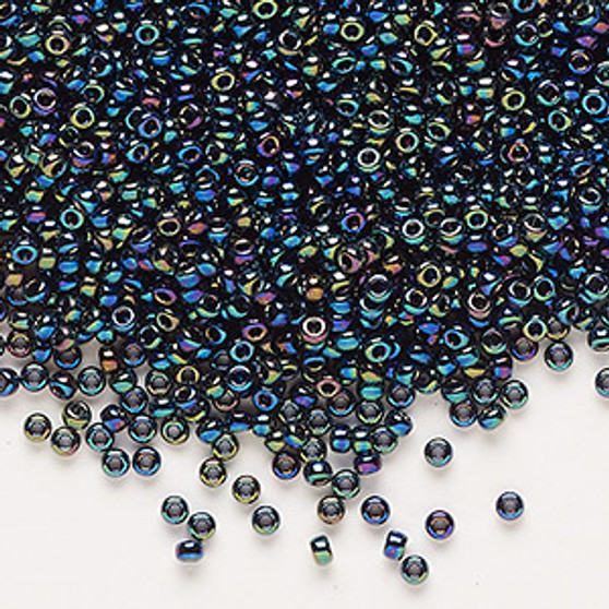 11-455 - 11/0 - Miyuki - Opaque Iris Variegated Blue - 25gms - Glass Round Seed Bead