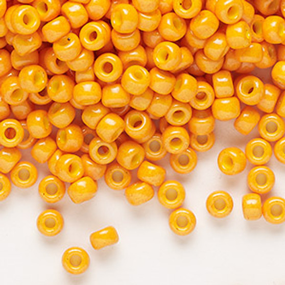 6-1478 - 6/0 - Miyuki - Opaque Outside Dyed Squash Yellow - 25gms - Glass Round Seed Bead