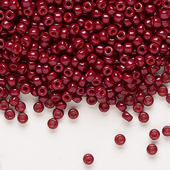 8-1464 - 8/0 - Miyuki - Opaque Outside Dyed Maroon - 50gms - Glass Round Seed Bead