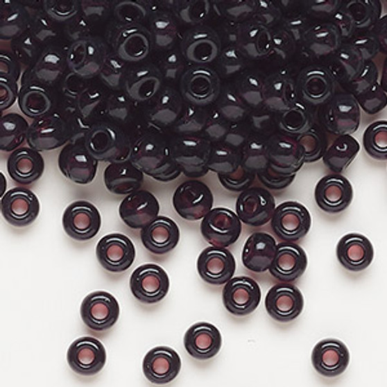 6-2402 - 6/0 - Miyuki - Transparent Extra Dark Smoky Amethyst - 25gms - Glass Round Seed Bead