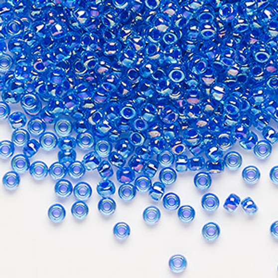 8-353 - 8/0 - Miyuki - Translucent Cobalt Lined Rainbow Sapphire - 50gms - Glass Round Seed Bead