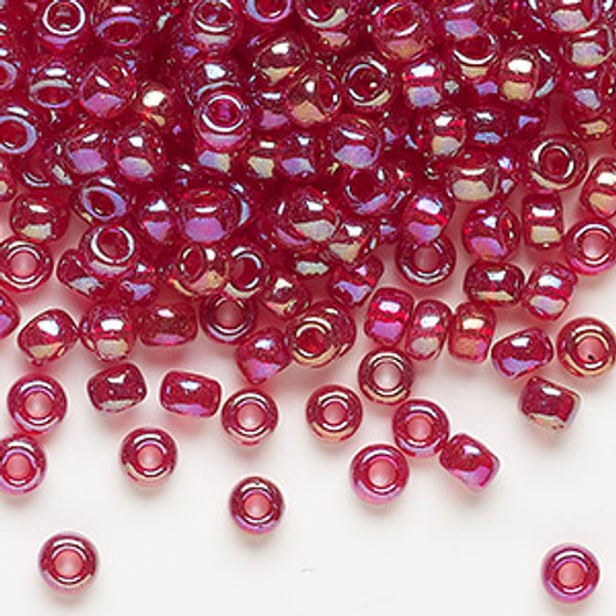 6-298 - 6/0 - Miyuki - Translucent Rainbow Ruby Red - 25gms - Glass Round Seed Bead