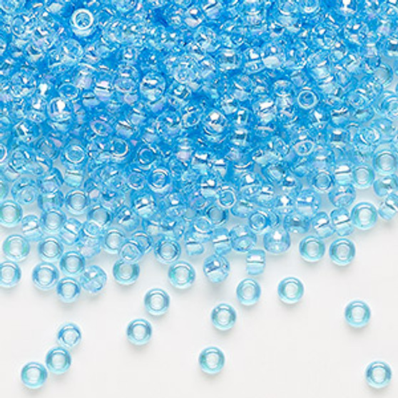 8-260 - 8/0 - Miyuki - Translucent Rainbow Aqua - 50gms - Glass Round Seed Bead