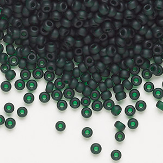 8-156F - 8/0 - Miyuki - Translucent Matte Emerald Green - 50gms - Glass Round Seed Bead