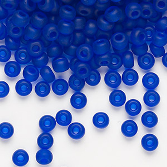 6-151F - 6/0 - Miyuki - Translucent Matte Cobalt - 25gms - Glass Round Seed Bead