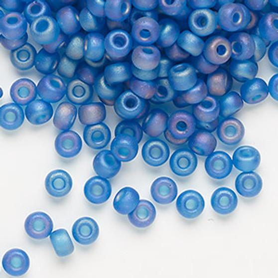 6-149FR - 6/0 - Miyuki - Translucent Matte Rainbow Capri Blue - 25gms - Glass Round Seed Bead