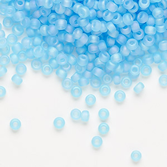 8-148FR - 8/0 - Miyuki - Translucent Matte rainbow Aqua - 50gms - Glass Round Seed Bead