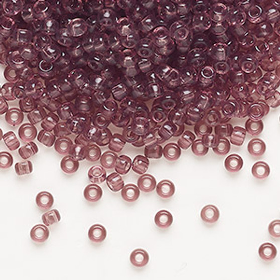 8-142 - 8/0 - Miyuki - Transparent Smoky Amethyst - 50gms - Glass Round Seed Bead