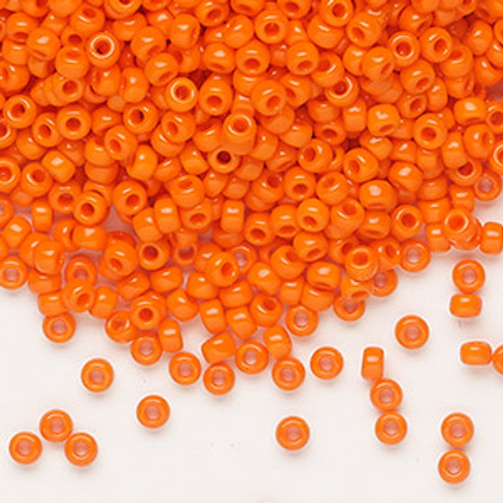 8-406 - 8/0 - Miyuki - Opaque Orange - 50gms - Glass Round Seed Bead