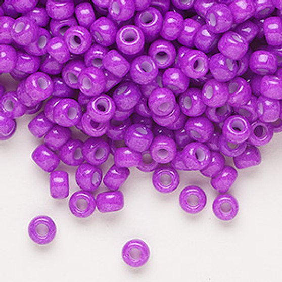 6-1378 - 6/0 - Miyuki - Opaque Outside Dyed Red Violet - 25gms - Glass Round Seed Bead