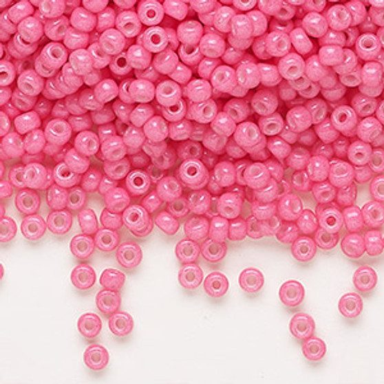 8-1371 - 8/0 - Miyuki - Opaque Outside Dyed Carnation Pink - 50gms - Glass Round Seed Bead