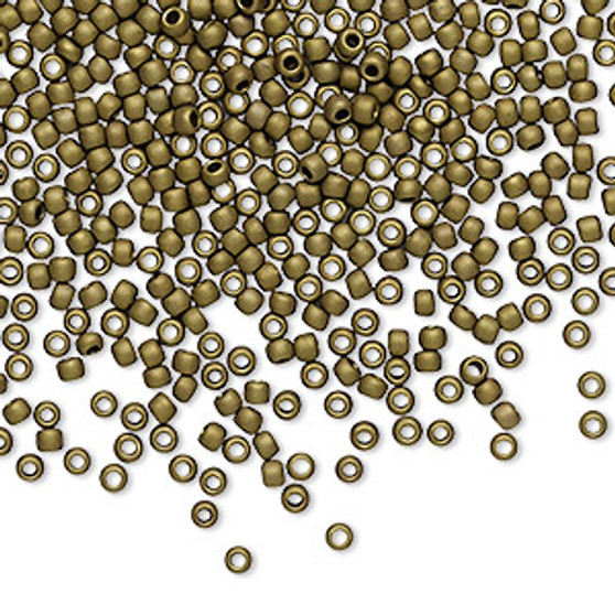 TR-11-223F - 11/0 - TOHO BEADS® - Opaque Frosted Antique Bronze - 50gms - Glass Round Seed Beads