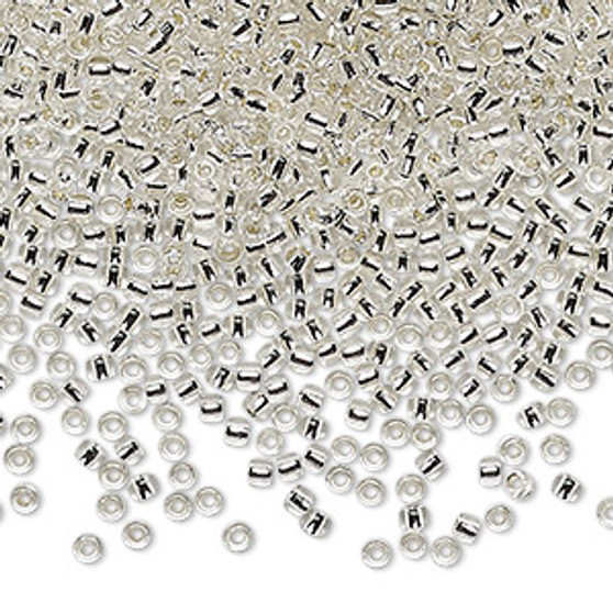 TR-11-21 - 11/0 - TOHO BEADS® - Transparent Silver Lined Crystal Clear - 250gms - Glass Round Seed Beads