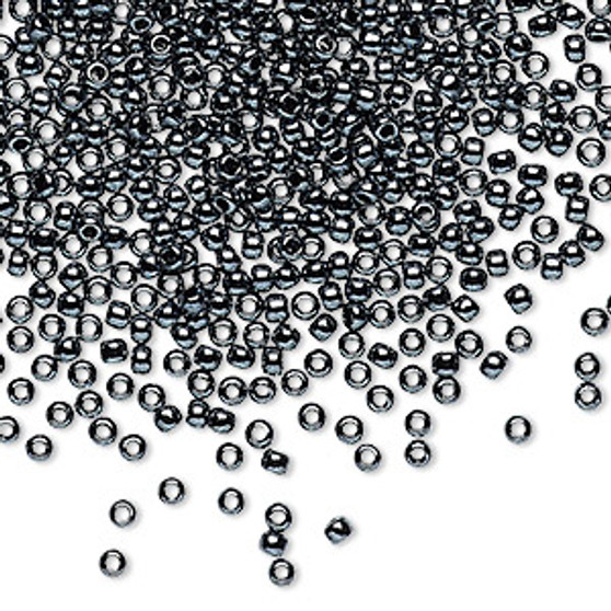 TR-11-81 - 11/0 - TOHO BEADS® - Opaque Metallic Hematite - 250gms - Glass Round Seed Beads