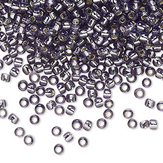 TR-08-39 - 8/0 - TOHO BEADS® - Transparent Silver Lined Tanzanite - 50gms - Glass Round Seed Beads