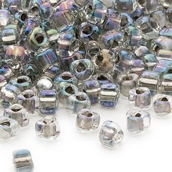 TR5-1139 - Miyuki - #5 - Transparent Clear Colour Lined Steel - 250gms - Triangle Glass Bead